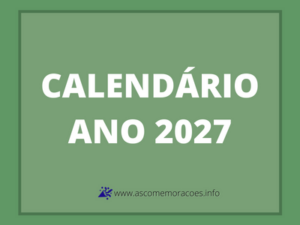 calendário 2027 com todos os meses do ano e principais feriados